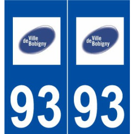 93 Bobigny logo autocollant plaque stickers ville