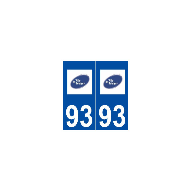 93 Bobigny logo autocollant plaque stickers ville