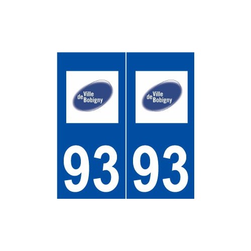 93 Bobigny logo autocollant plaque stickers ville