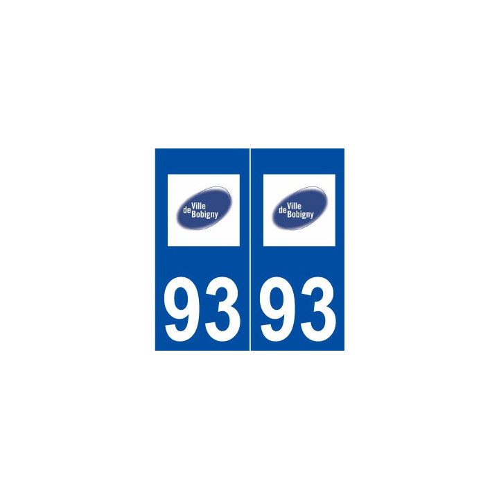93 Bobigny logo autocollant plaque stickers ville