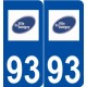 93 Bobigny logo autocollant plaque stickers ville