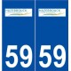 59 Hazebrouck logo autocollant plaque stickers ville