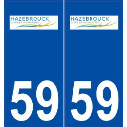 59 Hazebrouck logo autocollant plaque stickers ville