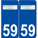 59 Hazebrouck logo autocollant plaque stickers ville