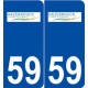 59 Hazebrouck logo autocollant plaque stickers ville