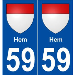59 Hem blason autocollant plaque stickers ville