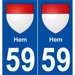 59 Hem blason autocollant plaque stickers ville