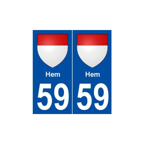 59 Hem blason autocollant plaque stickers ville