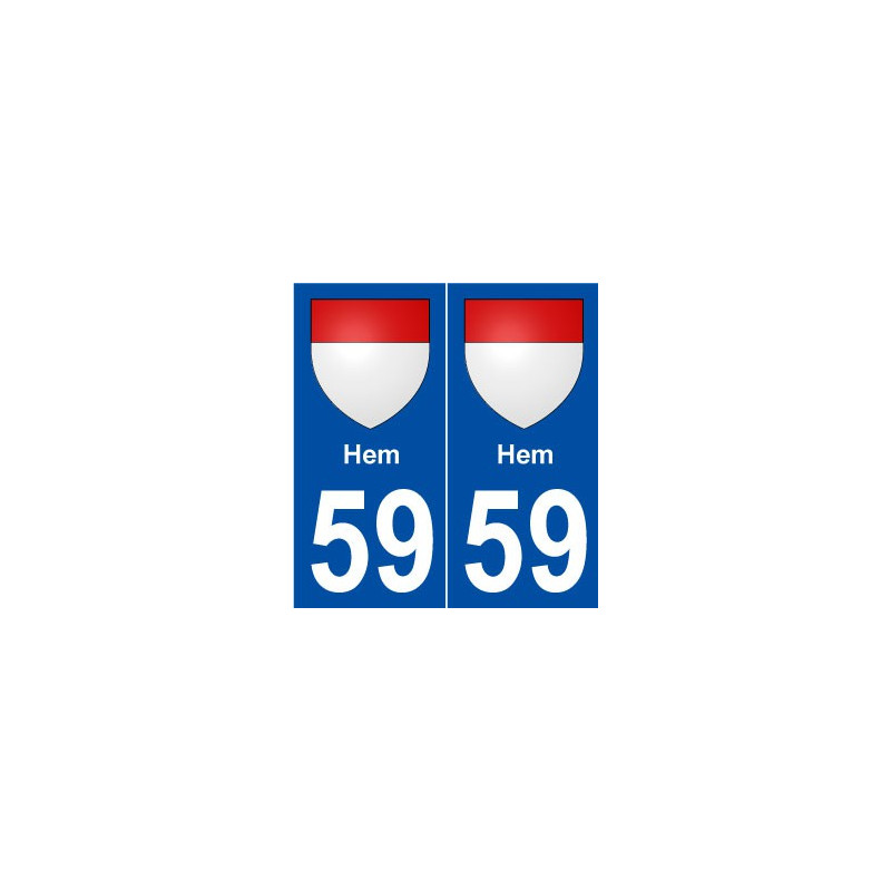 59 Hem blason autocollant plaque stickers ville