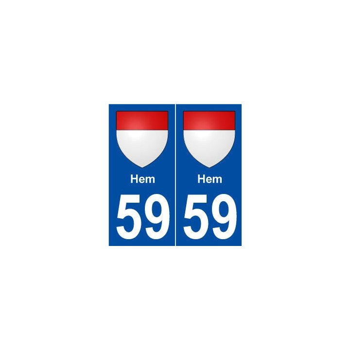 59 Hem blason autocollant plaque stickers ville