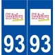 93 Clichy-sous-Bois logo autocollant plaque stickers ville
