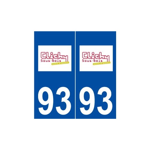 93 Clichy-sous-Bois logo autocollant plaque stickers ville