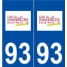 93 Clichy-sous-Bois logo autocollant plaque stickers ville