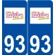93 Clichy-sous-Bois logo autocollant plaque stickers ville