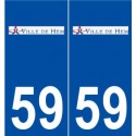 59 Hem logo autocollant plaque stickers ville