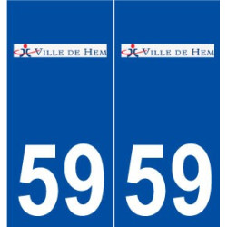 59 Hem logo autocollant plaque stickers ville