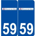 59 Hem logo autocollant plaque stickers ville