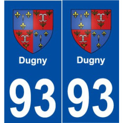 93 Dugny blason autocollant plaque stickers ville