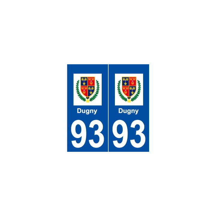 93 Dugny logo autocollant plaque stickers ville