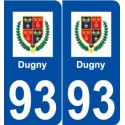 93 Dugny logo autocollant plaque stickers ville