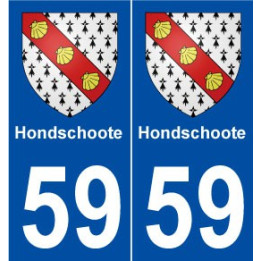 59 Hondschoote blason autocollant plaque stickers ville