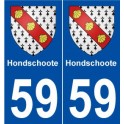 59 Hondschoote blason autocollant plaque stickers ville