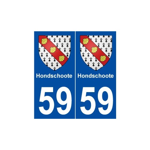 59 Hondschoote blason autocollant plaque stickers ville