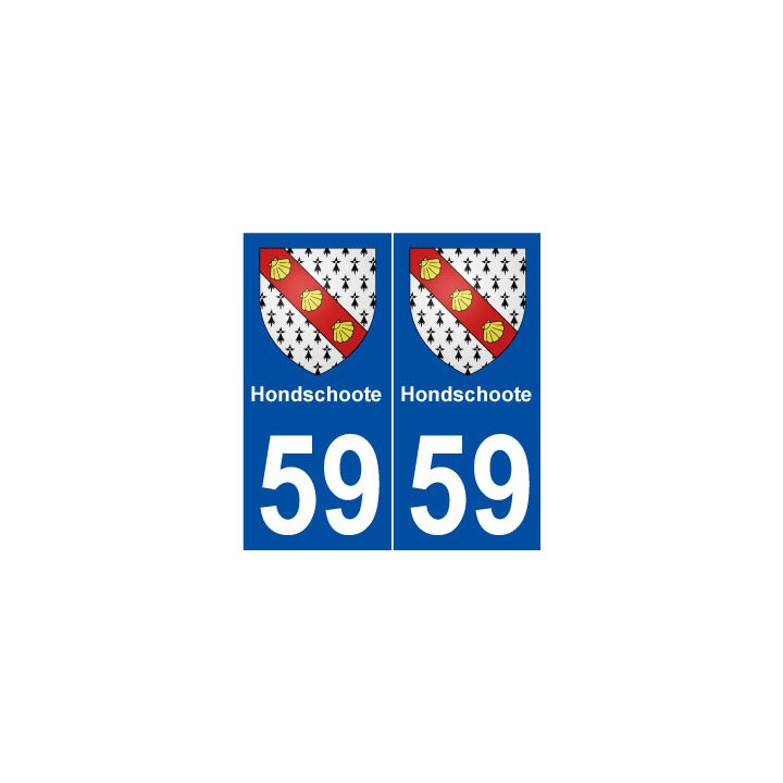 59 Hondschoote blason autocollant plaque stickers ville