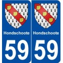 59 Hondschoote blason autocollant plaque stickers ville