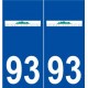93 Épinay-sur-Seine logo autocollant plaque stickers ville