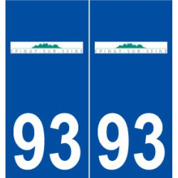 93 Épinay-sur-Seine logo autocollant plaque stickers ville