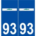93 Épinay-sur-Seine logo autocollant plaque stickers ville