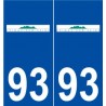 93 Épinay-sur-Seine logo autocollant plaque stickers ville