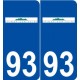 93 Épinay-sur-Seine logo autocollant plaque stickers ville