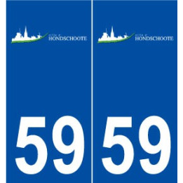 59 Hondschoote logo autocollant plaque stickers ville