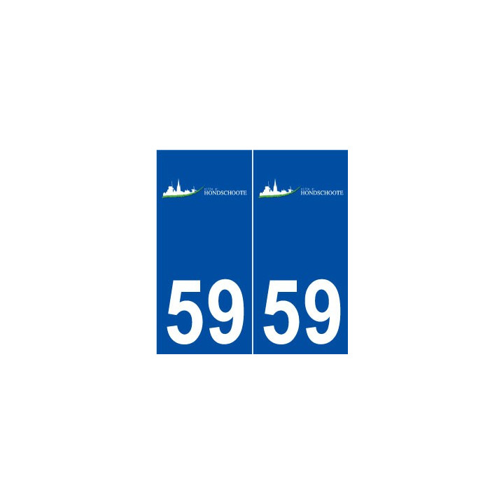 59 Hondschoote logo autocollant plaque stickers ville