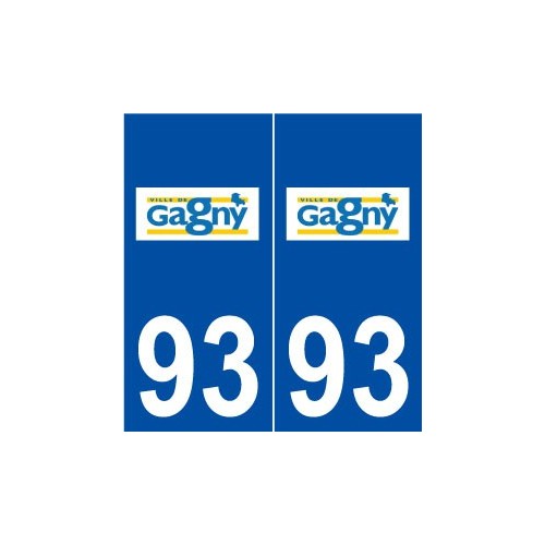 93 Gagny logo autocollant plaque stickers ville