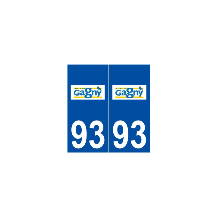 93 Gagny logo autocollant plaque stickers ville