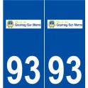93 Gournay-sur-Marne logo autocollant plaque stickers ville