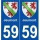 59 Jeumont blason autocollant plaque stickers ville
