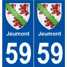 59 Jeumont blason autocollant plaque stickers ville