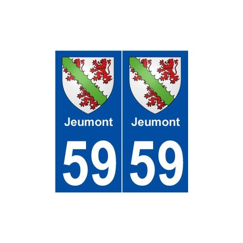 59 Jeumont blason autocollant plaque stickers ville