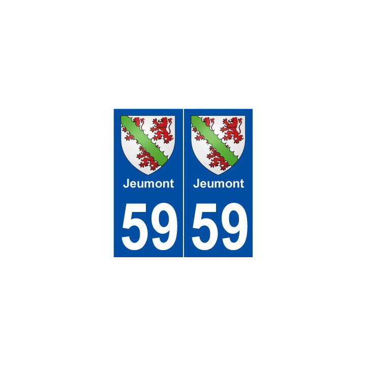 59 Jeumont blason autocollant plaque stickers ville