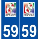 59 Jeumont logo autocollant plaque stickers ville
