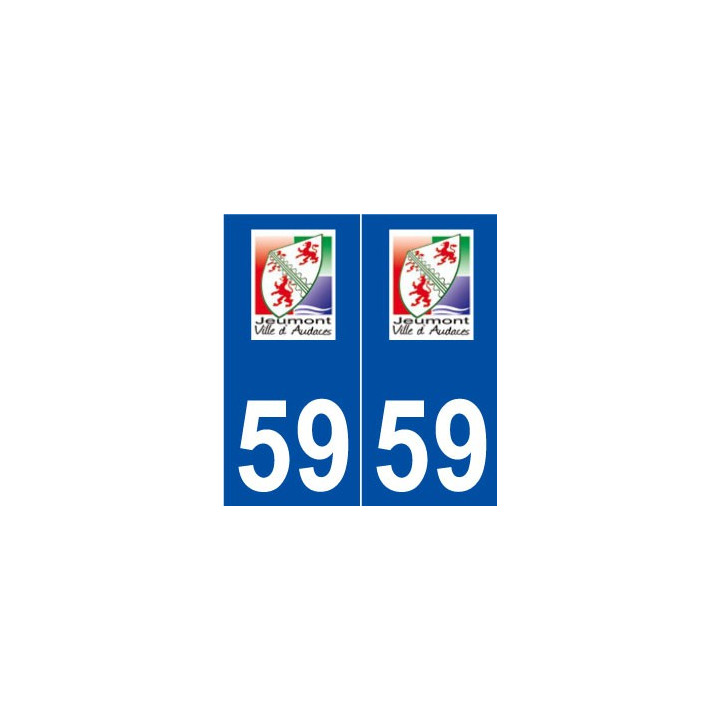59 Jeumont logo autocollant plaque stickers ville