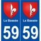 59 La Bassée blason autocollant plaque stickers ville