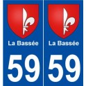 59 La Bassée wappen aufkleber typenschild aufkleber stadt