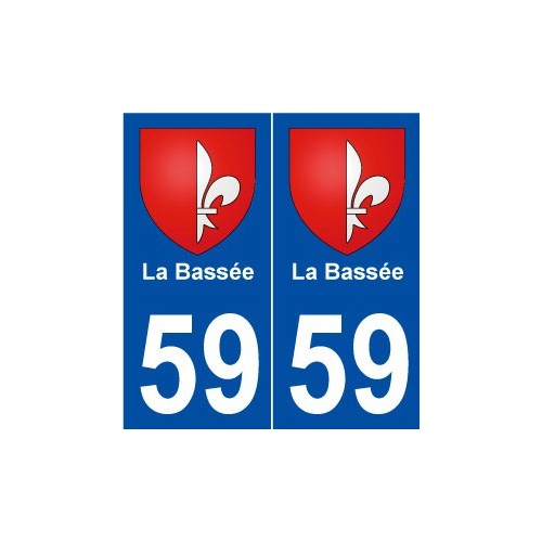 59 La Bassée blason autocollant plaque stickers ville