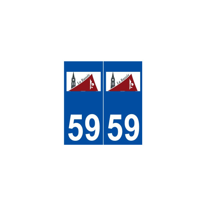 59 La Bassée logo autocollant plaque stickers ville