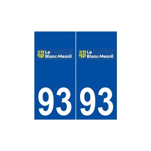 93 Le Blanc-Mesnil logo autocollant plaque stickers ville